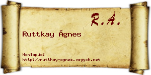 Ruttkay Ágnes névjegykártya